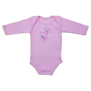 Roze bodi za bebe dug rukav