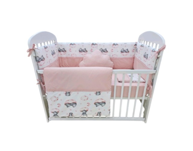 Bebi posteljina Teddy bear roze