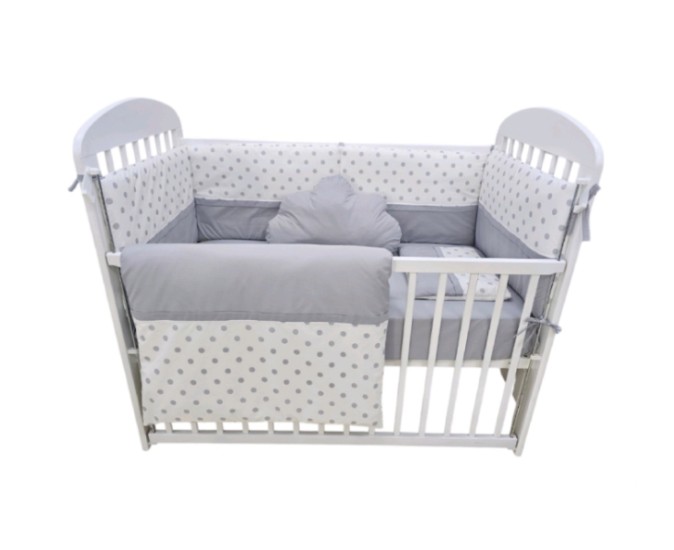 Posteljina za bebe Tufnice sive