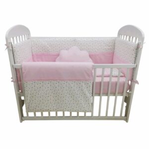 Posteljina za bebe Zvezdice roze
