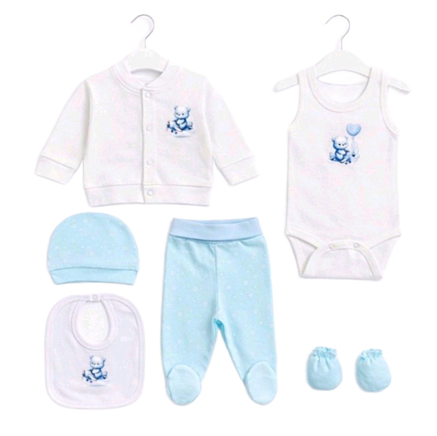 bebi set plavi (1) Set za bebe Blue bear